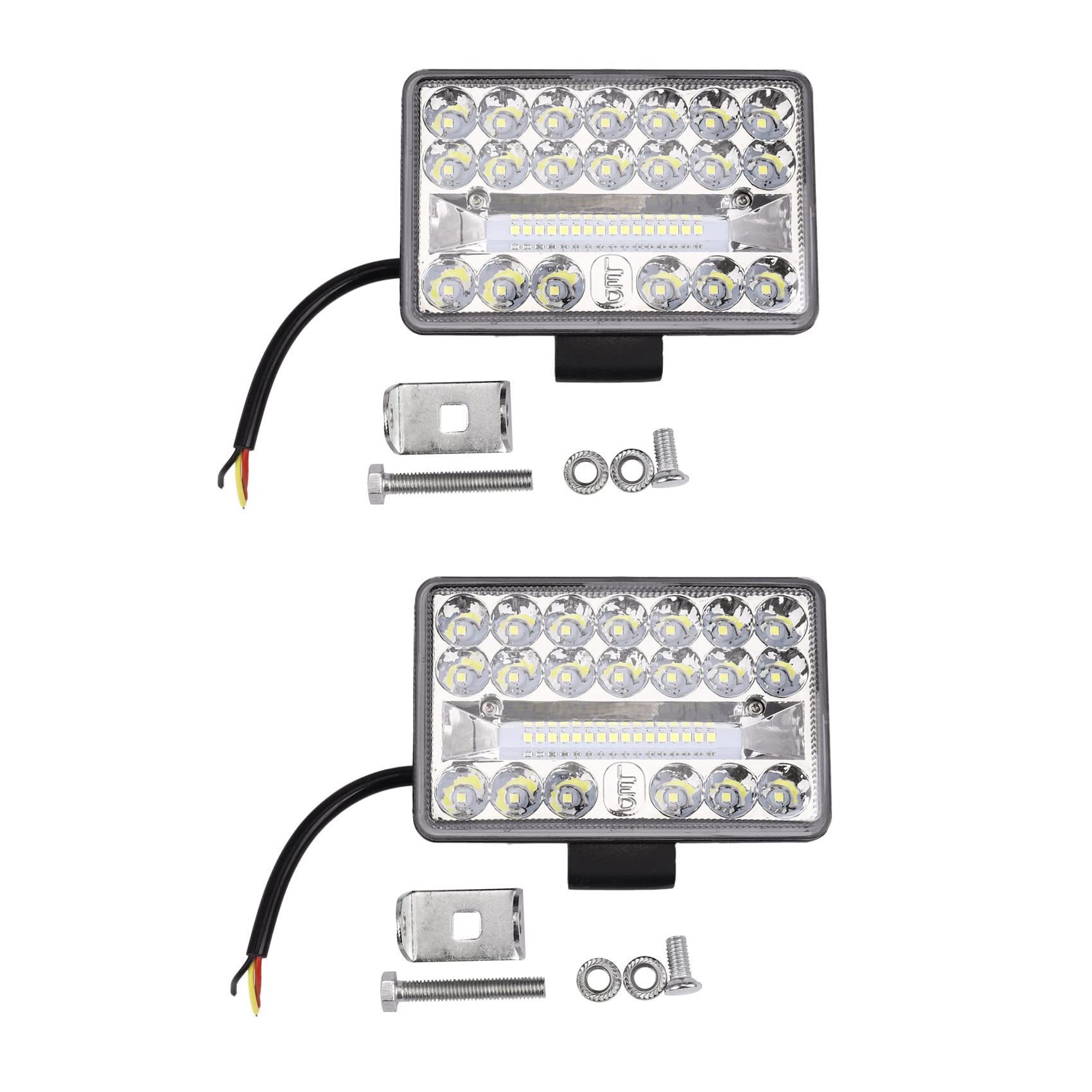 SAROAD LED-Arbeitsleuchte, 108 W, 36 LEDs, quadratisch, 12 V, 24 V, Offroad für LKW, Offroad, ATV, 2 Stück von SAROAD