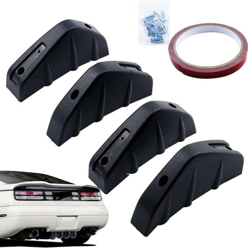 4 Stück Auto Heckstoßstange Spoiler Diffusor für Dodge Caliber/Challenger/Charger/Durango/Hornet, Haifischflosse Diffusor Anti-Crash Schützen Abdeckung Auto Zubehör von SARUEL