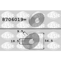 Unterlegscheibe, Riemenscheibe-Kurbelwelle SASIC 8706019 von Sasic