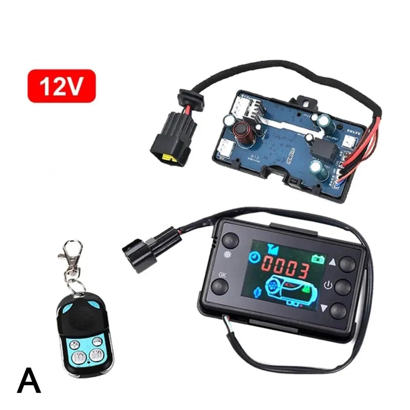 SASJQVMX 12V 24V Air Diesels Luftheizung LCD-Monitorschalter, Steuerplatine Motherboard Mit Fernbedienung, Passend Fit For Die Steuerung Der Parkheizung Im Auto(3Pcs) von SASJQVMX