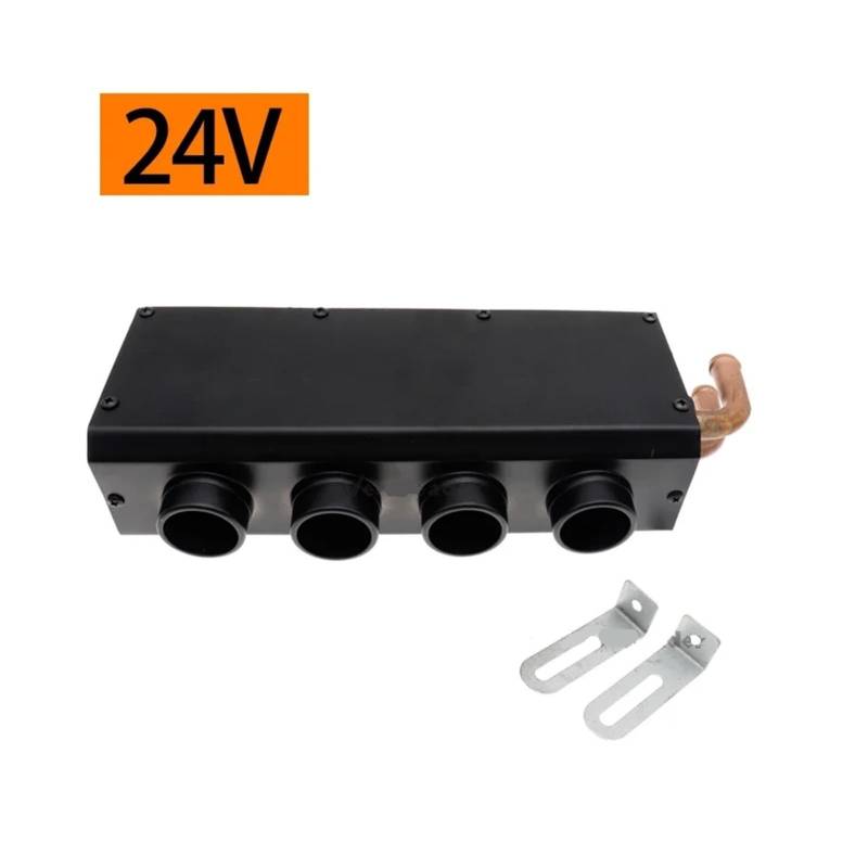 SASJQVMX 12V 24V Auto Heizung Tragbare Fahrzeug Fenster Defroster Elektrische Windschutzscheibe Heizung Fan Mit 4 Luftauslass Fit for RV Wohnmobil LKW(24V Black) von SASJQVMX