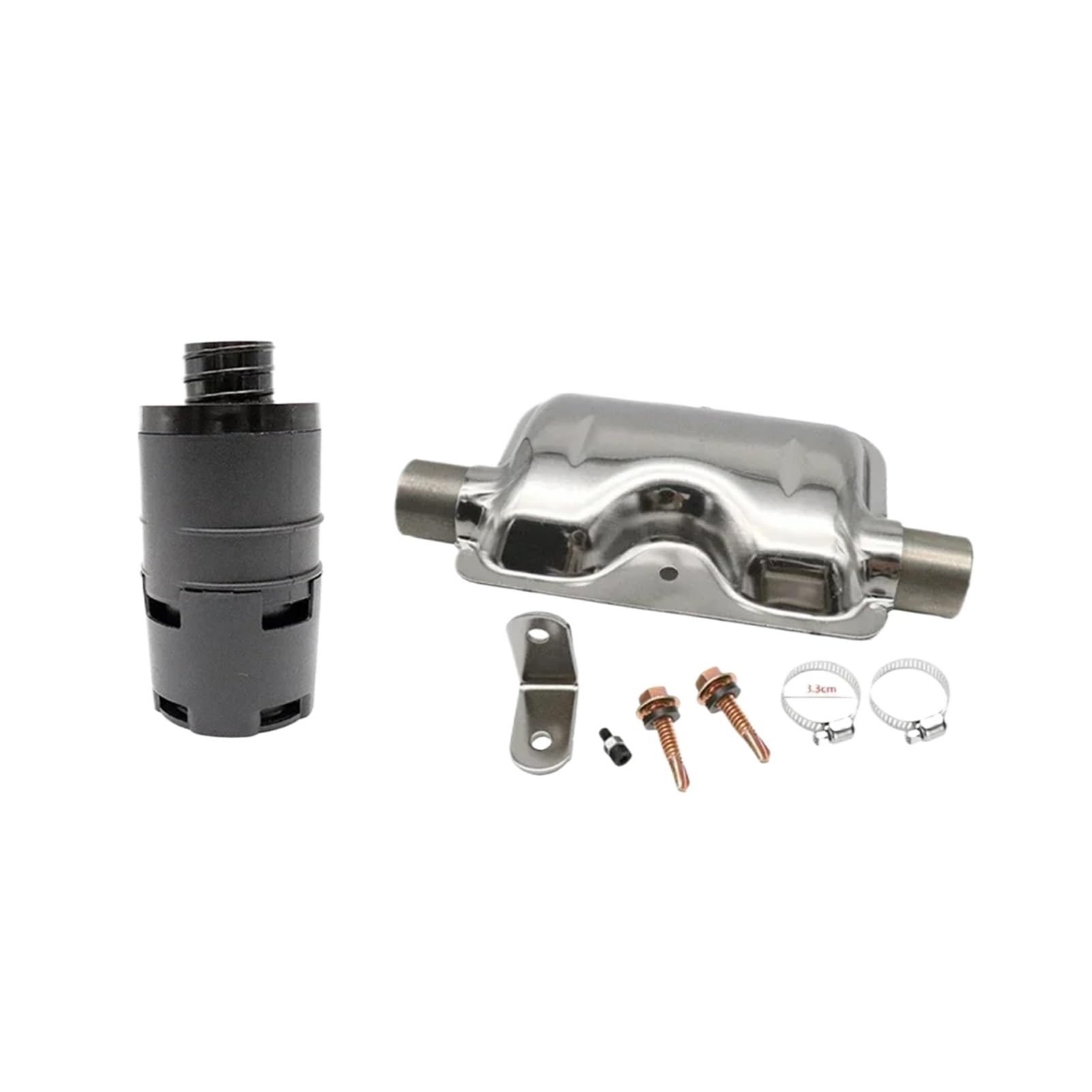 SASJQVMX 25mm Lufteinlassfilter Schalldämpfer Verbrennungsluftrohr Rohrleitungsrohrschellen Autoheizung Passend fit for Diesel-Standheizung(Assembly 3) von SASJQVMX