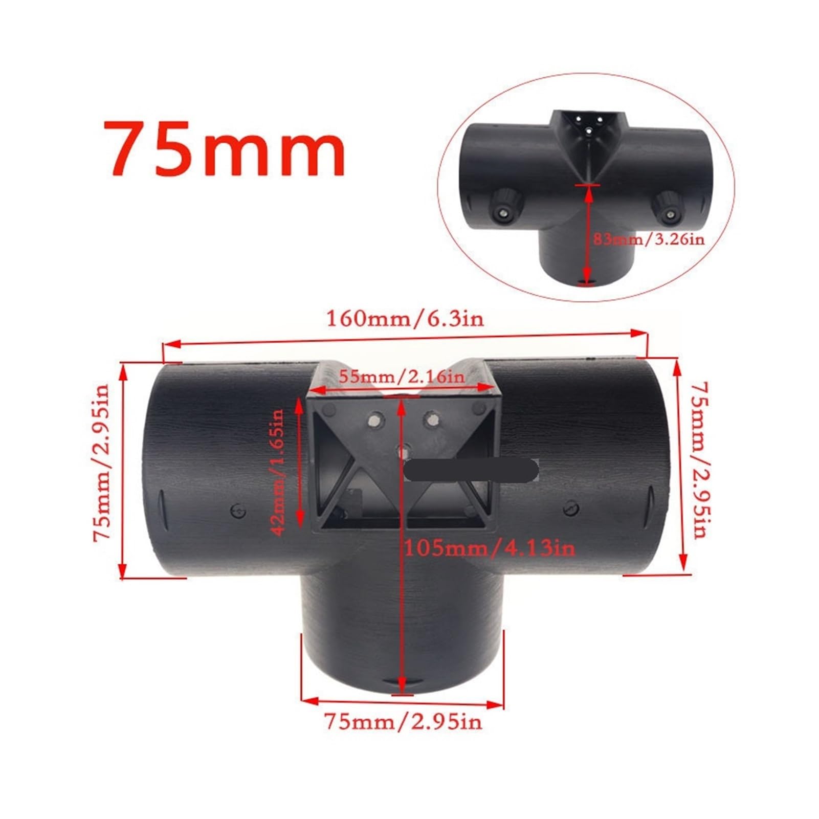 SASJQVMX 42mm/90mm/60mm/75mm Air Vent Ducting TYL Stück Ellenbogen Rohr Auslass Auspuff Stecker Joiner Fit for Diesel Standheizung(White) von SASJQVMX