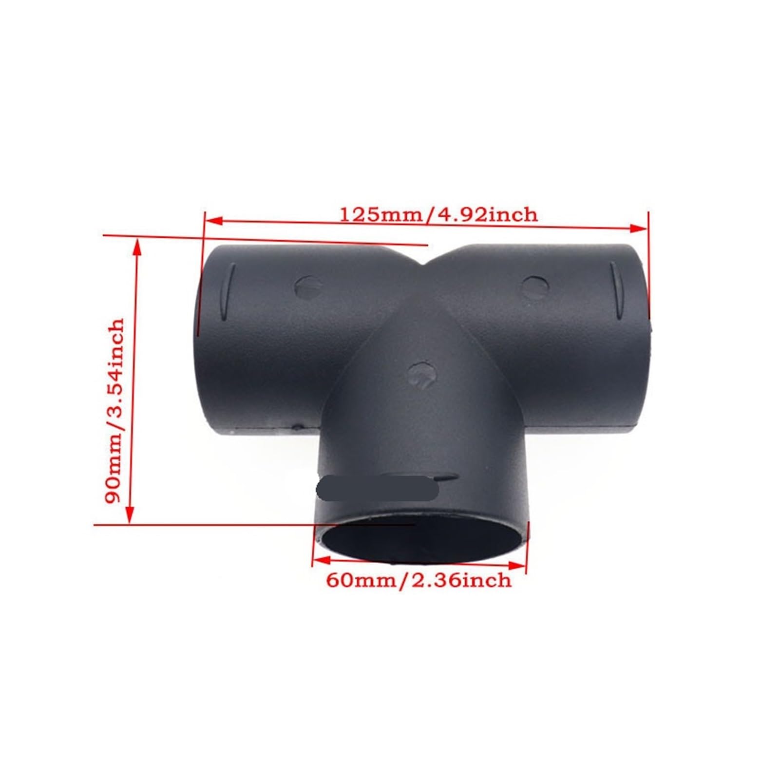 SASJQVMX 60 Mm Auto-Heizungs-Entlüftungskanal, T/Y-Stück, Auslass-Auspuff-Anschluss Mit Regelventil, Passend Fit for Lufterhitzer(60mm T2) von SASJQVMX