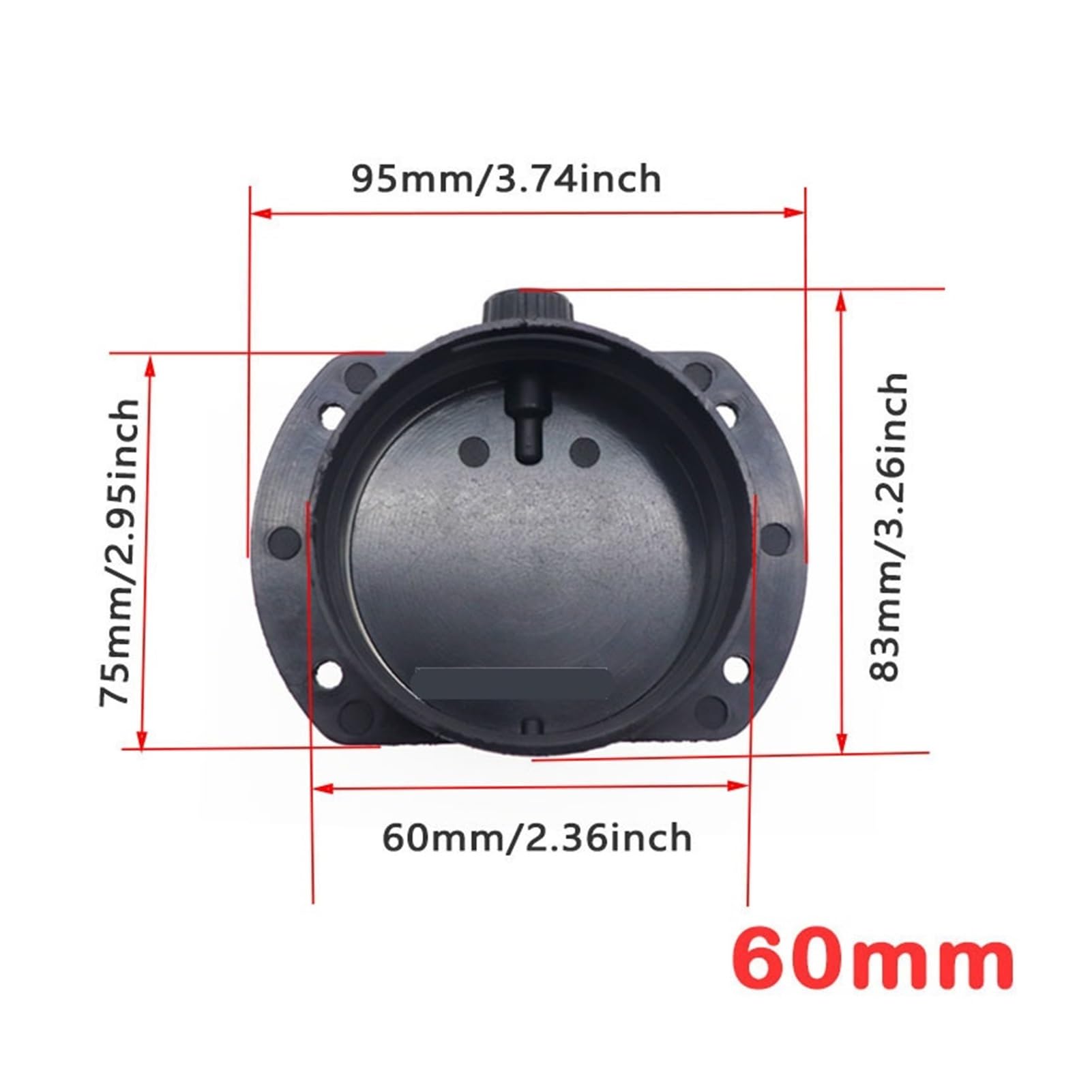 SASJQVMX 60 Mm Auto-Heizungs-Entlüftungskanal, T/Y-Stück, Auslass-Auspuff-Anschluss Mit Regelventil, Passend Fit for Lufterhitzer(Valve) von SASJQVMX