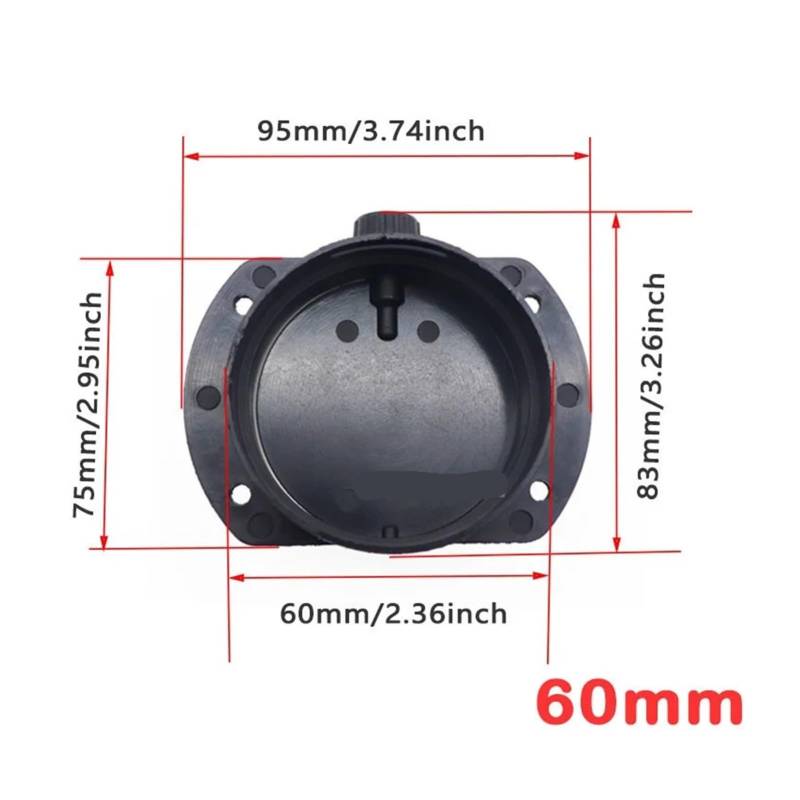 SASJQVMX Autoheizungs-Entlüftungskanal, 60 Mm/75 Mm YT-Stück Auspuffanschluss Mit Doppelter Regelventilklappe, Passend Fit for Diesel-Standheizung(60mm) von SASJQVMX