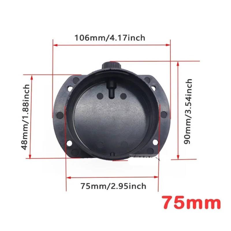 SASJQVMX Autoheizungs-Entlüftungskanal, 60 Mm/75 Mm YT-Stück Auspuffanschluss Mit Doppelter Regelventilklappe, Passend Fit for Diesel-Standheizung(75mm) von SASJQVMX