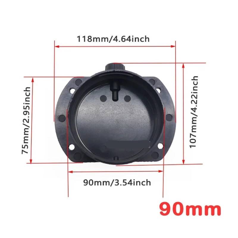 SASJQVMX Autoheizungs-Entlüftungskanal, 60 Mm/75 Mm YT-Stück Auspuffanschluss Mit Doppelter Regelventilklappe, Passend Fit for Diesel-Standheizung(90mm) von SASJQVMX