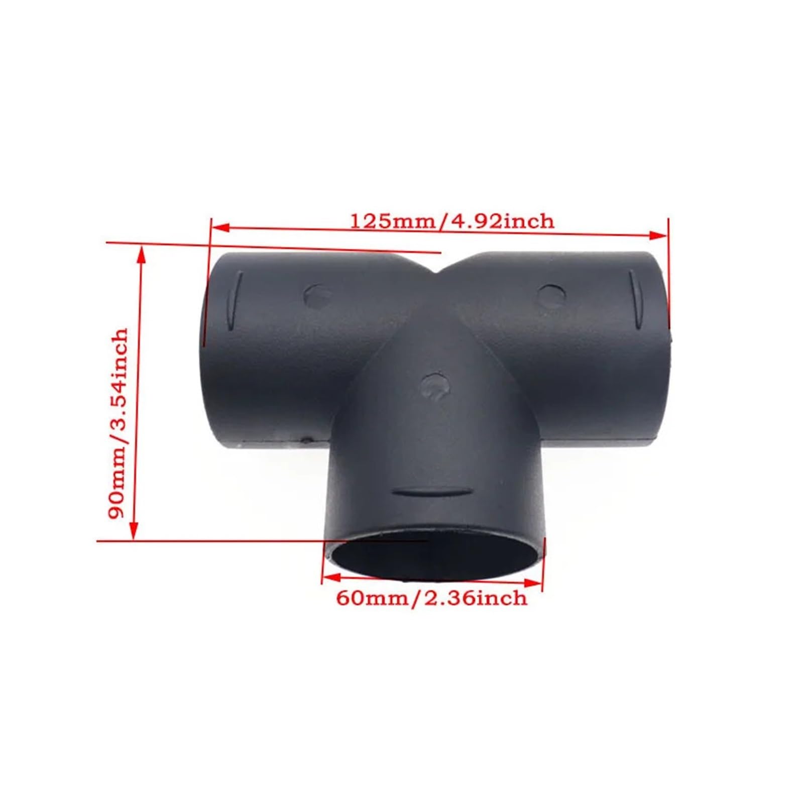 SASJQVMX Entlüftungsleitung, TL-Stück, Winkelrohr, Auslass, Auspuff-Anschluss, Verbindungsstück, Passend Fit for Diesel-Standheizungs-Zubehör(T 60mm Style 1) von SASJQVMX