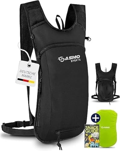 SASMO® Fahrradrucksack & Skirucksack klein 6L - Thermofach & Helmnetz | MTB Rucksack - Ultraleicht 350g | Fahrrad Rucksack - inkl. Regenschutz | Fahrradrucksack Herren & Damen von SASMO Sports