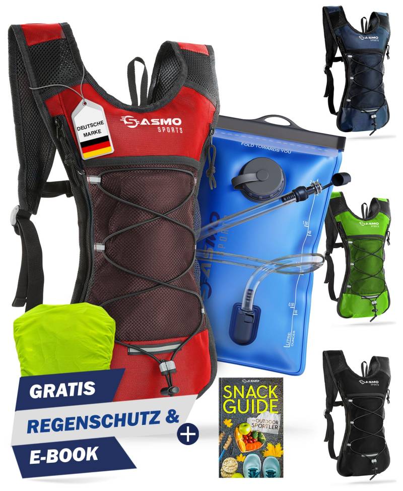 SASMO® Trinkrucksack mit Thermofach | Trinkrucksack Laufen - Ultraleicht 300g | Laufrucksack mit Trinkblase | Trinkrucksack Fahrrad | Laufen, Fahrradfahren & Joggen von SASMO Sports