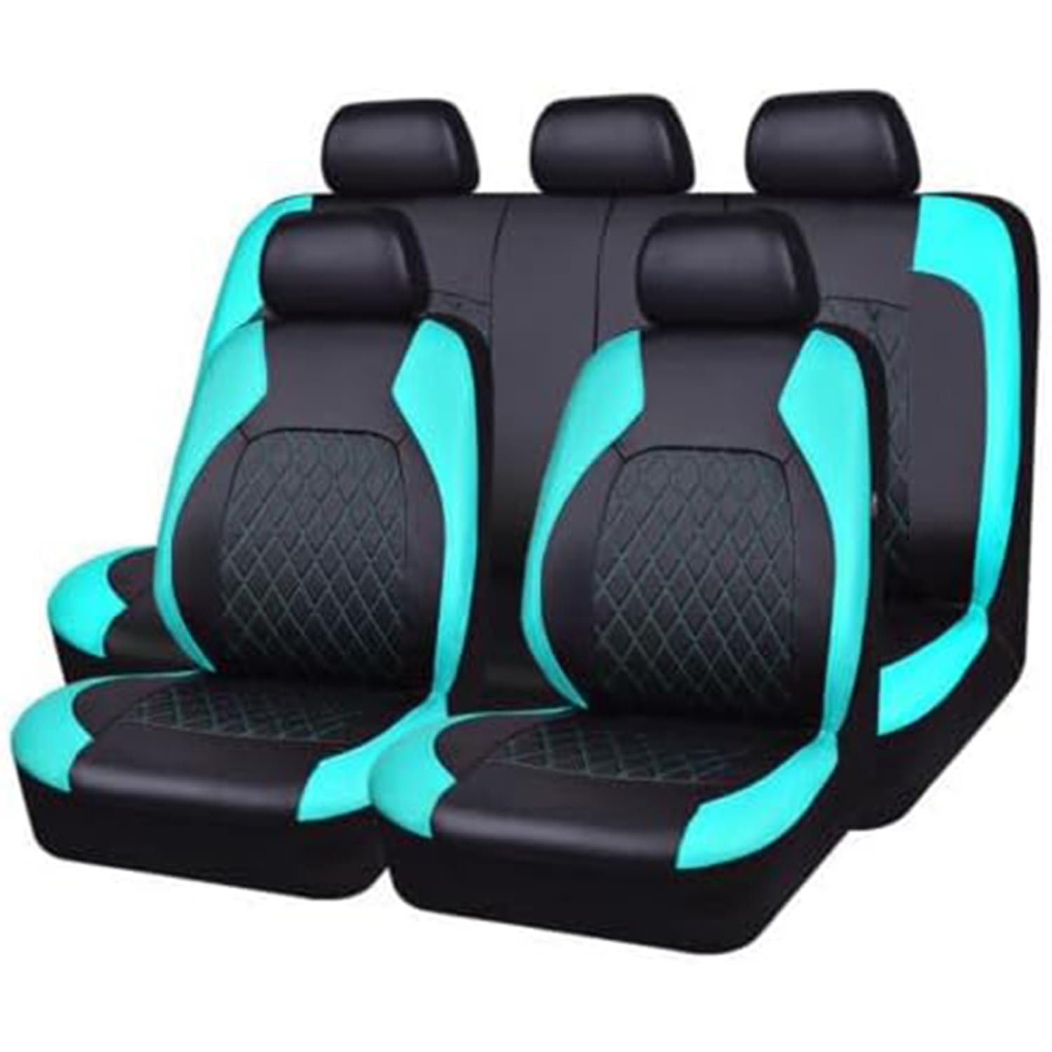 Kunstleder Sitzbezüge Auto Set Kompatibel für VW Sharan 7 Seats 2012-2023, Klassisch Autositzbezüge Sitzschoner Auto Schonbezug Autositz Rot,C von SASOKI