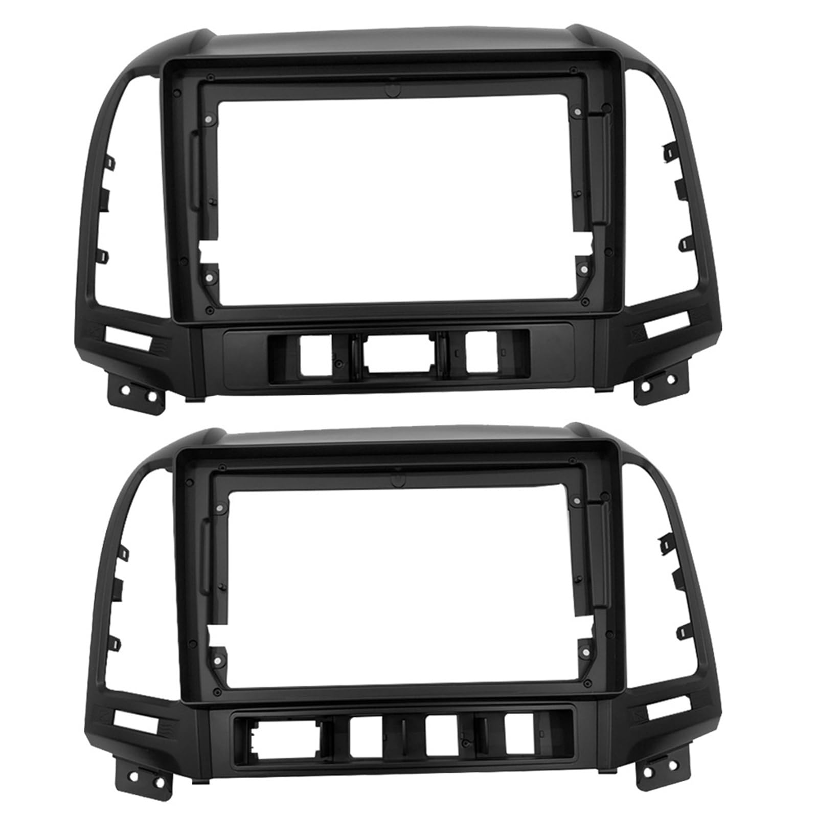 SAVHE 2-DIN-Autoradio-Einbau-GPS-Kunststoff-Einbaurahmen und Kabel, passend for HYUNDAI Santa Fe IX45 2006–2012, Armaturenbrett-Montagesatz(Only Frame) von SAVHE