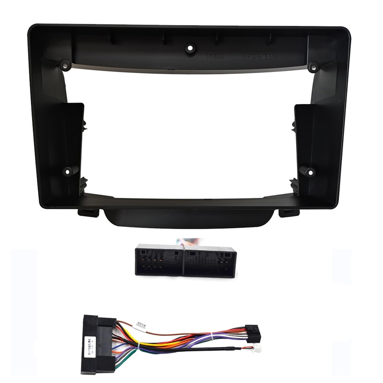 SAVHE 2 Din Auto DVD Rahmen Audio Fitting Adapter Dash Trim Kits Facia Panel 9 Zoll Fit for HYUNDAI i-30 i30 2012-2016 2 Din Radio Player(Frame an cord) von SAVHE