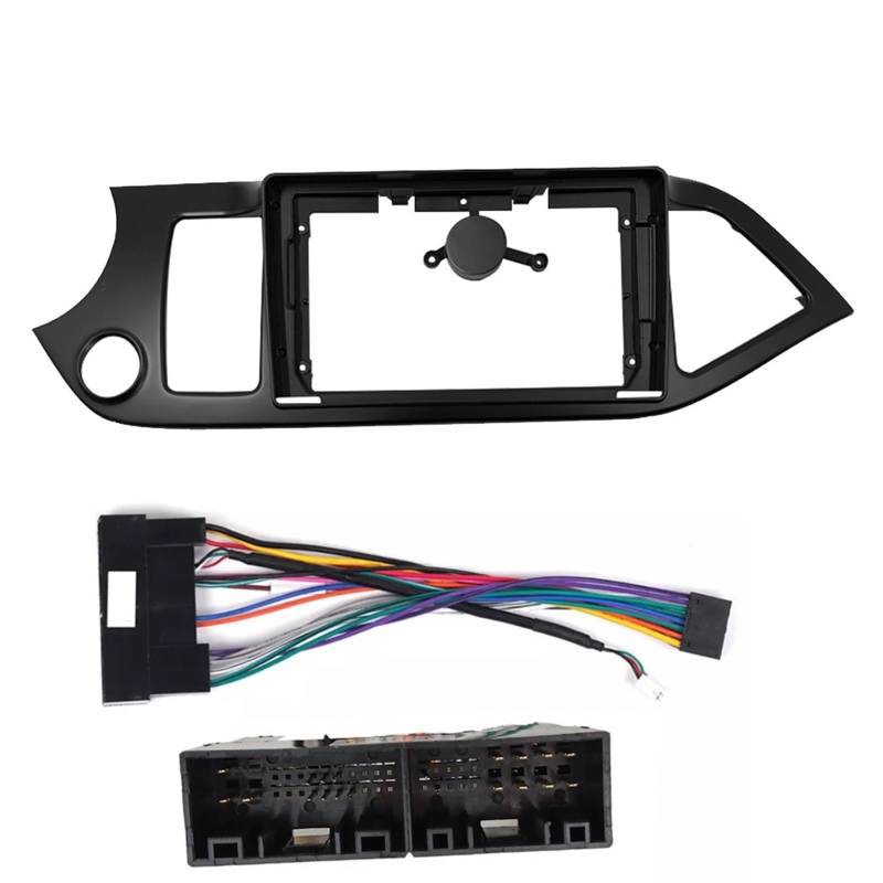 SAVHE 2 Din Autoradio-Faszien passend for Kia Picanto/Morning Stereo Dash Kit Einbauverkleidung Facia Face Plate Panel DVD-Rahmen(Left Frame- cord) von SAVHE