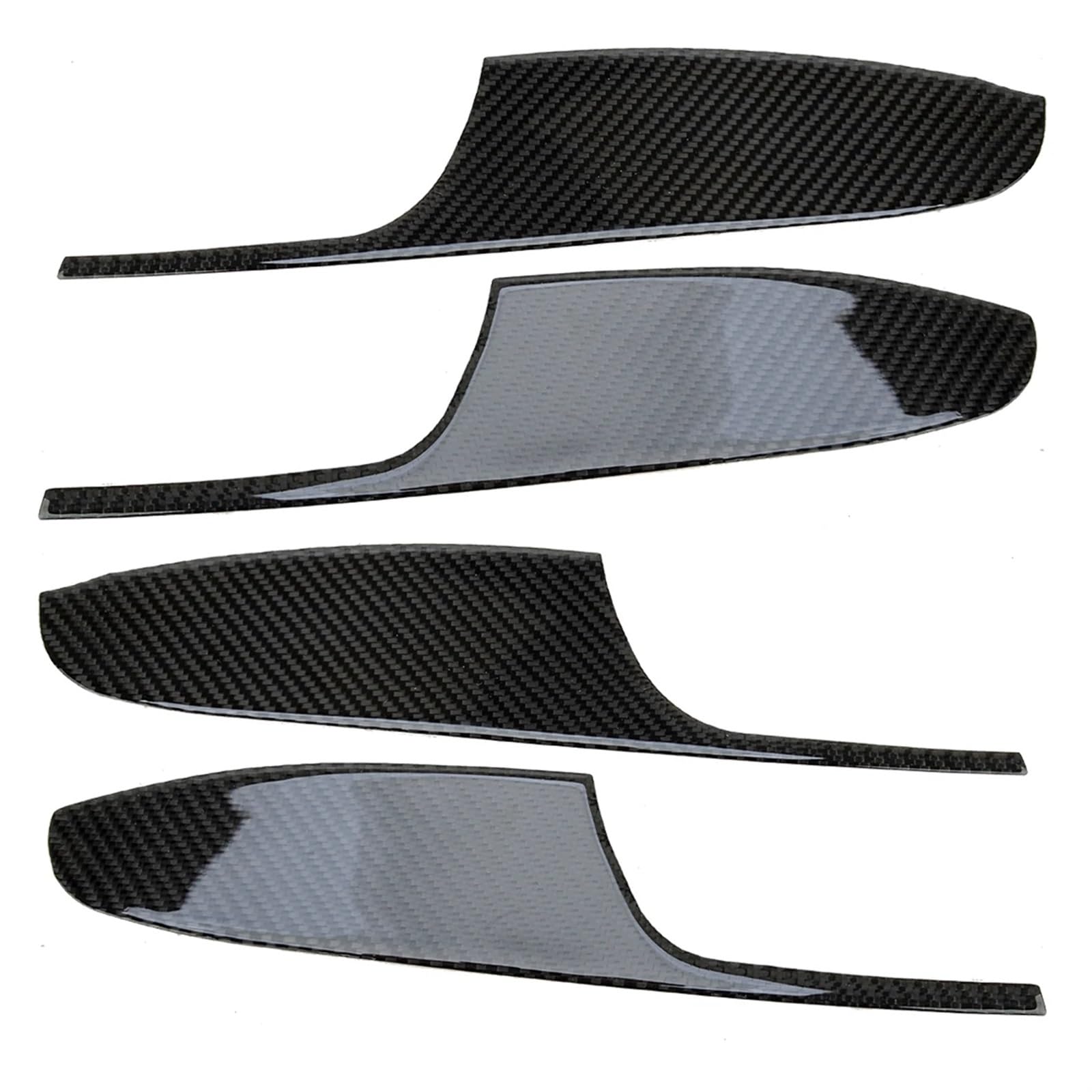 SAVHE 4 Stücke Schwarz Carbon Fiber Auto Vorne Hinten Links Rechts Tür Armlehne Panel Abdeckung Trim Fit for Accord 2013 2014 2015 2016 2017 von SAVHE