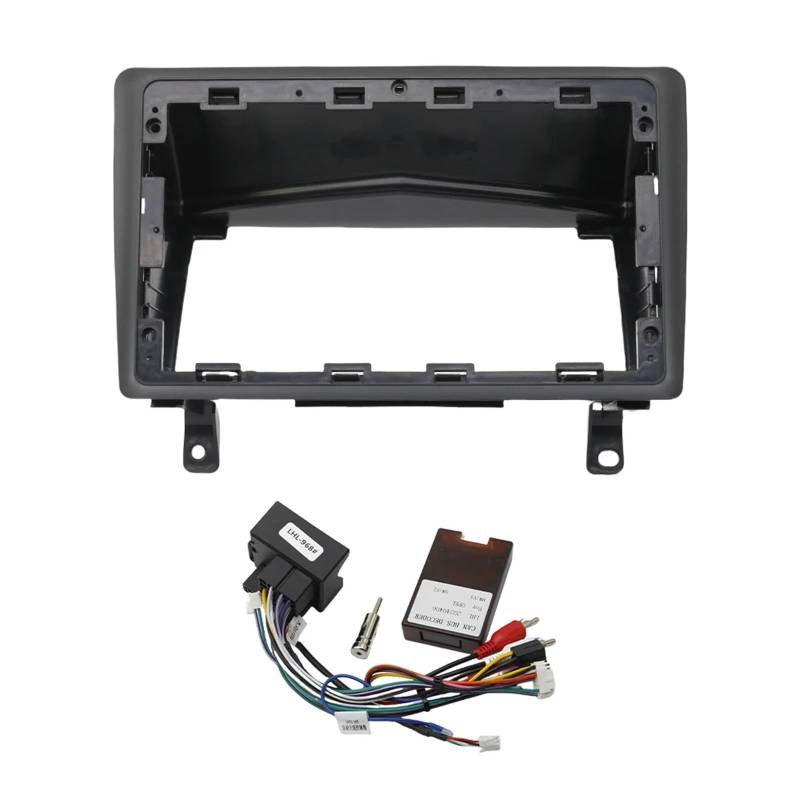 SAVHE 9 Zoll Auto Rahmen Fascia Adapter Canbus Box Android Radio Dash Fitting Panel Kit Fit for Opel Astra H 2004-2014(Frame Cable Canbus) von SAVHE