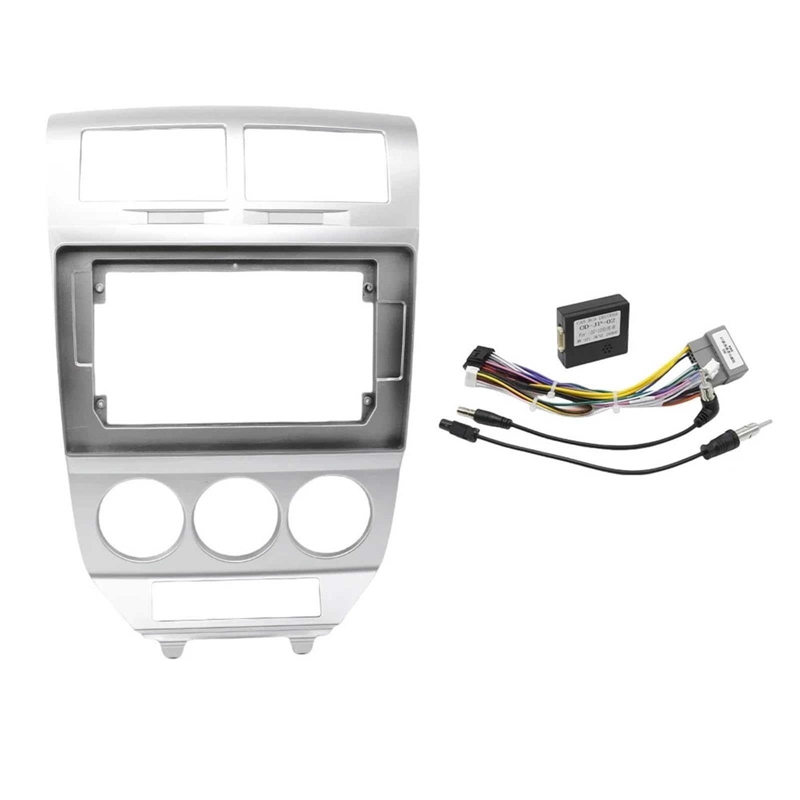 SAVHE Auto DVD Rahmen Player ABS Kunststoff 10 Zoll Dash Kit Fascia Fit for Caliber 2009 2010 2011 2012 2013 2014 2015 auto Stereo Panel(Frame Cable Canbus) von SAVHE