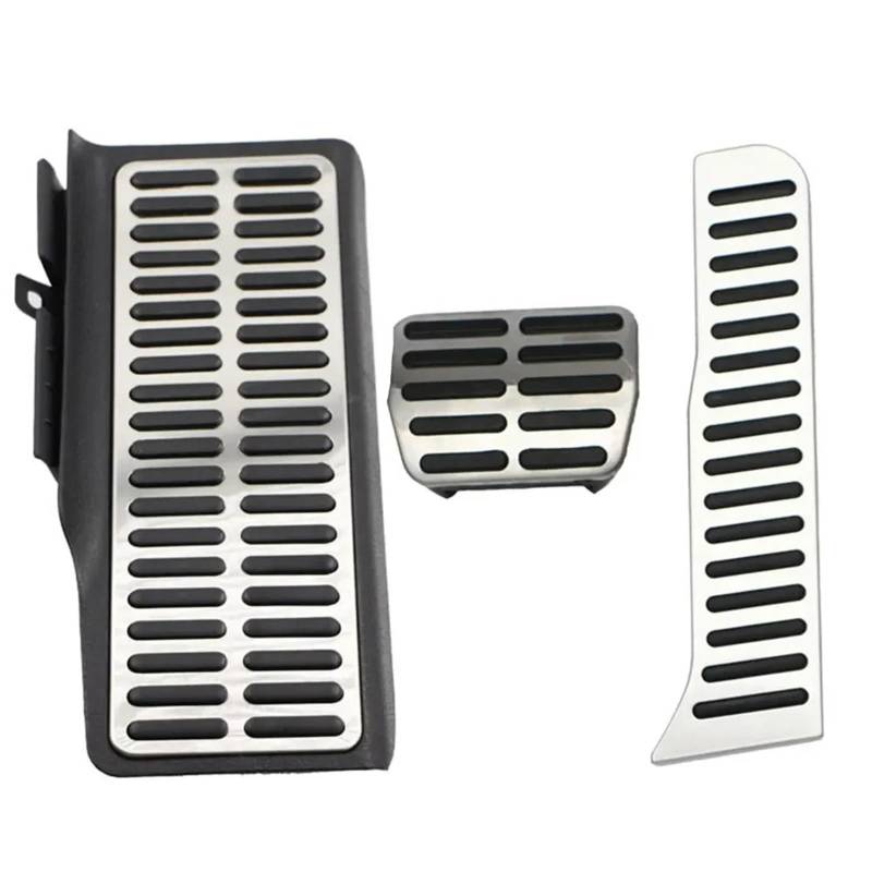 SAVHE Edelstahl Auto Kraftstoff Gas Pedal Pads Fuß Rest Pedale Abdeckung Fit for Volkswagen Vw Jetta MK6 LHD Auto-Styling(3Pcs at) von SAVHE