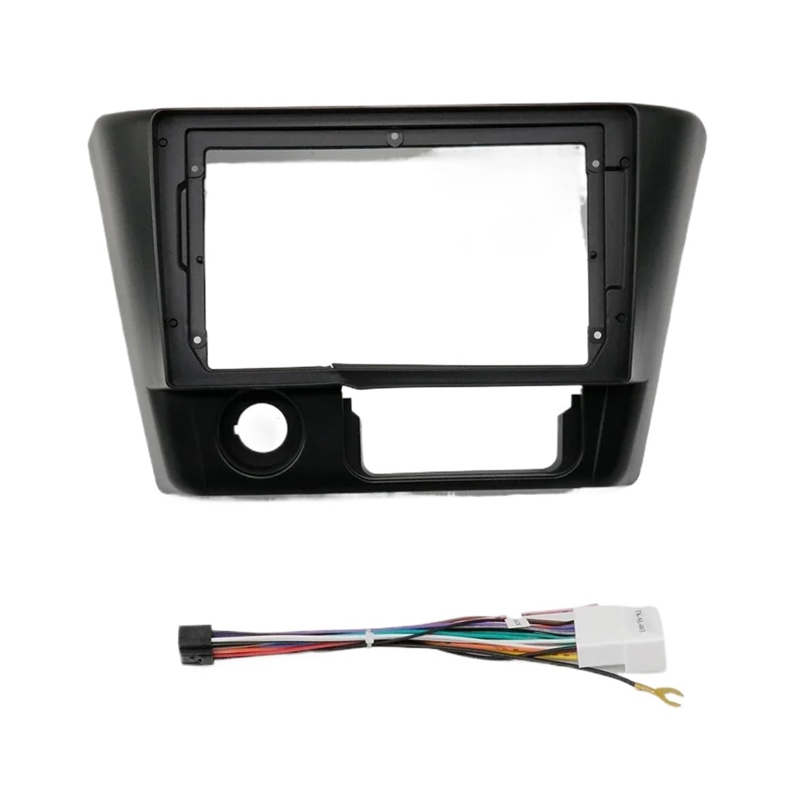 SAVHE Fit for MITSUBISHI LANCER 2008 (9 ZOLL, LHD) auto Radio Blenden Android GPS MP5 Stereo Player 2 Din Head Unit Panel Dash Rahmen Installa(Frame with cable) von SAVHE