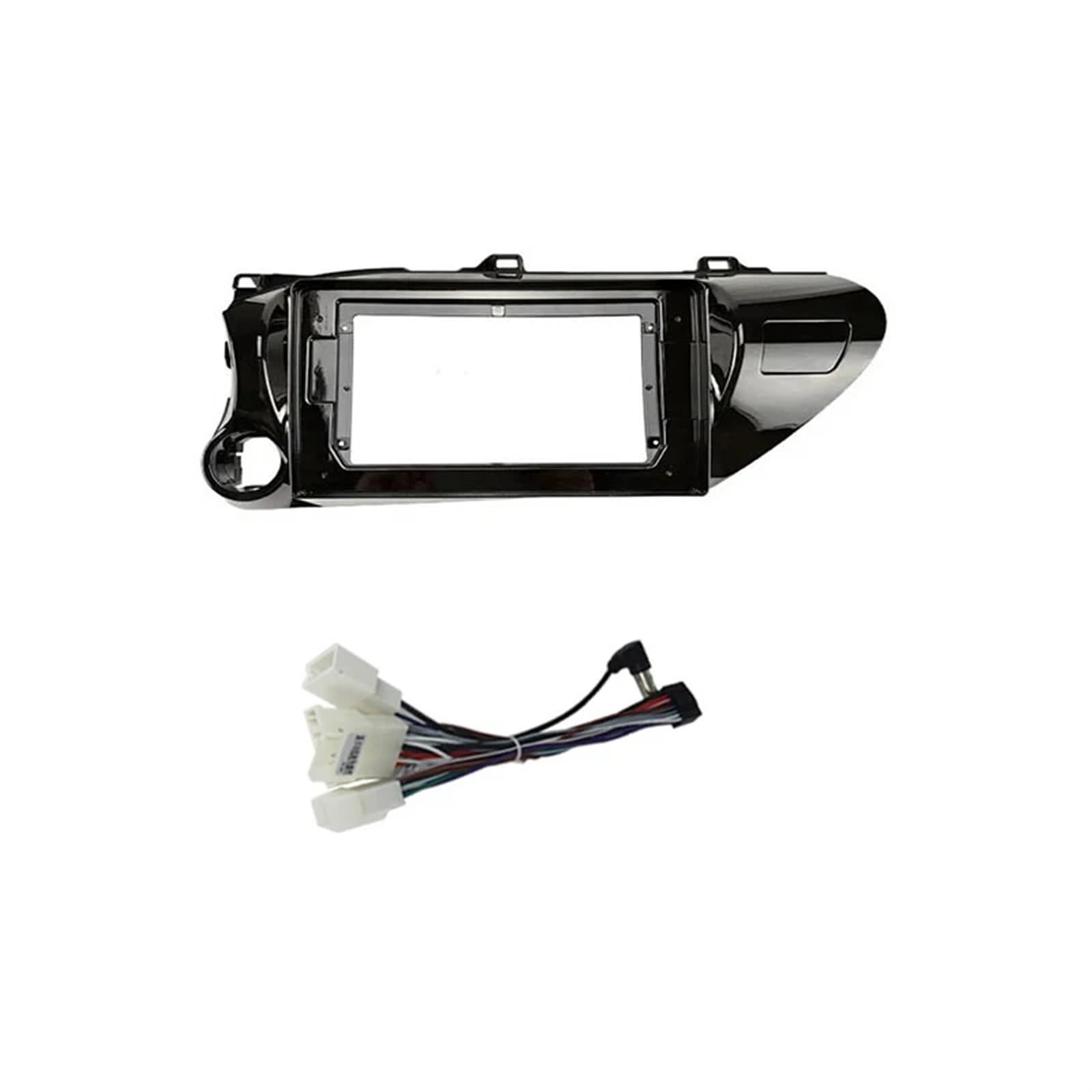 SAVHE Fit for TOYOTA Revo 2015 2016 2017 2018 10,1 Zoll Auto Radio Android Stereo MP5 Player Gehäuse Rahmen Abdeckung Zubehör(LHD With Cable) von SAVHE