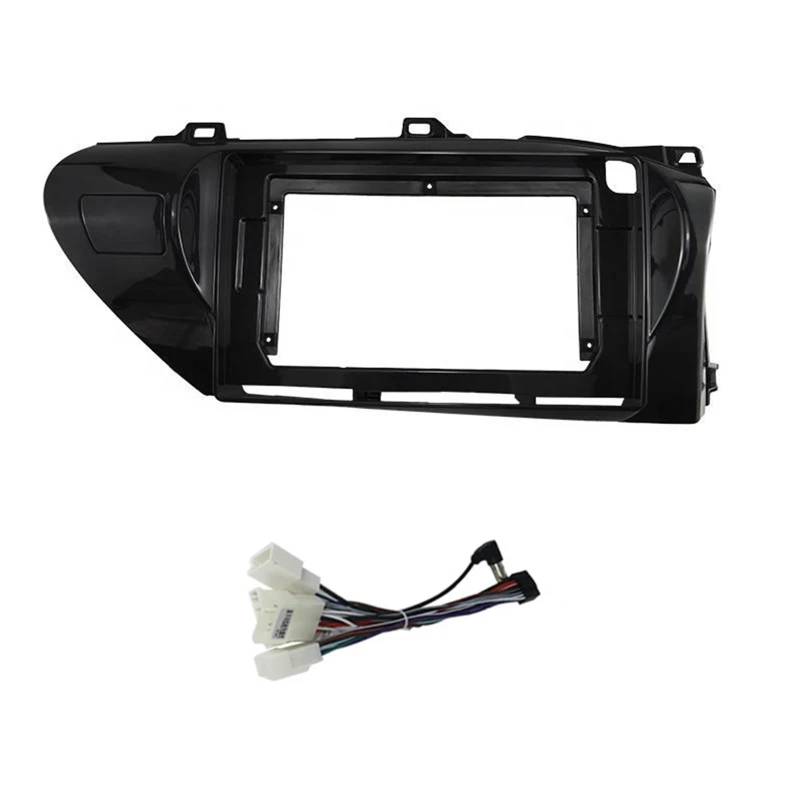 SAVHE Fit for TOYOTA Revo 2015 2016 2017 2018 10,1 Zoll Auto Radio Android Stereo MP5 Player Gehäuse Rahmen Abdeckung Zubehör(RHD With Cable) von SAVHE