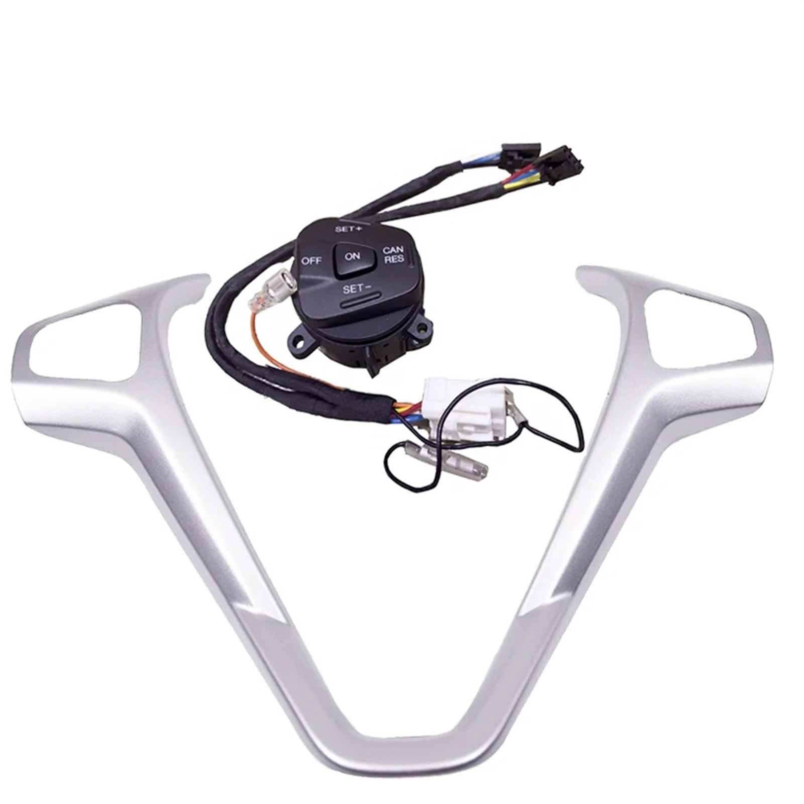 SAVHE Lenkradabdeckung, Rahmenverkleidung, dekorative Auto-Tempomat-Tasten, rote Hintergrundbeleuchtung, passend for Ford Fiesta MK7 Ecosport 2013 von SAVHE