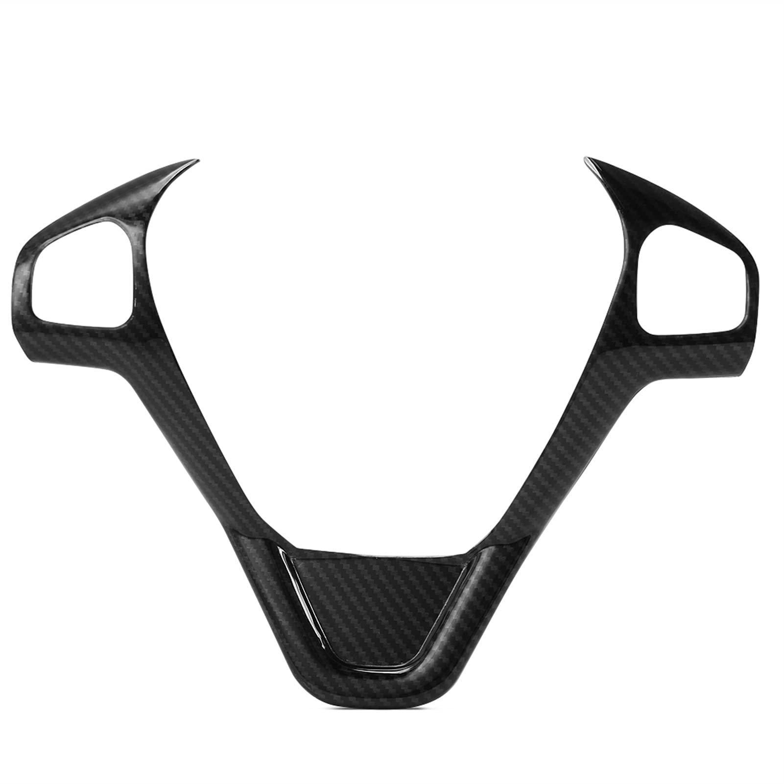 SAWIKI Auto-Zubehör, Auto-Lenkradabdeckungen, Zieraufkleber, for Ford, for Fiesta MK7 2009–2017, for Ecosport 2012–2017 Paillettenbesatzaufkleber für Lenkrad(C Type Carbon Fiber) von SAWIKI