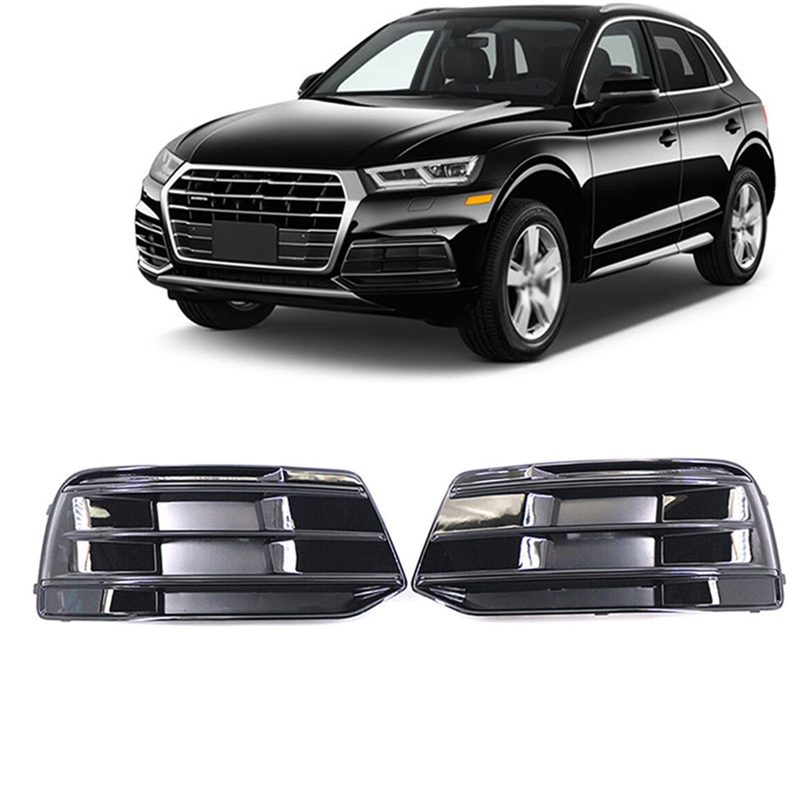 SAWIKI Frontstoßstangengrill-Lünetteneinsatz, for Audi, for Q5 2018 2019 2020, ABS-Ersatzteil, Auto-Styling 80A807679D Frontniere von SAWIKI