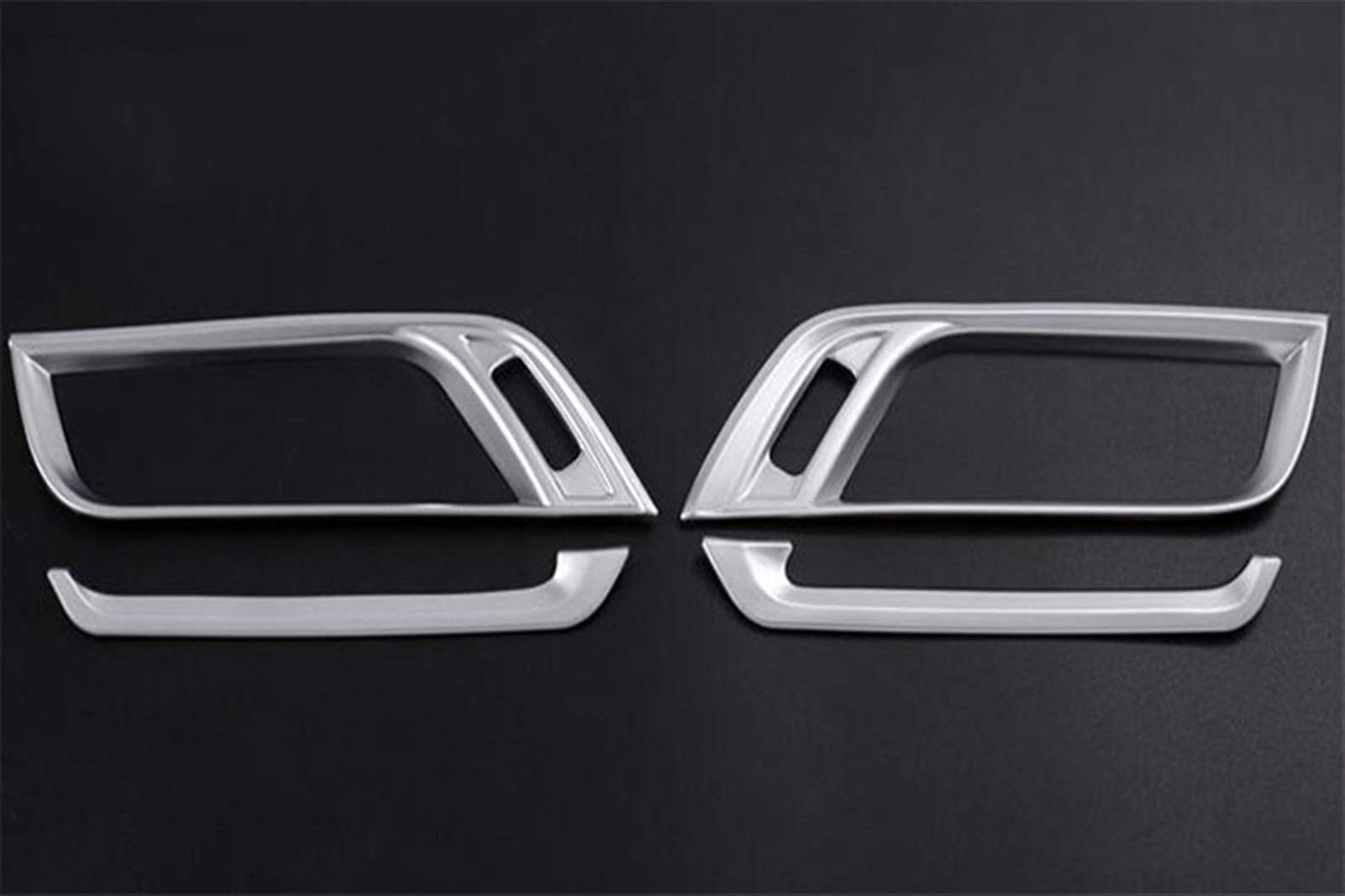 SAWILI 4-teiliges mattiertes ABS-Chrom-Seitenklimaanlagen-Luftauslass-Dekorrahmen-Zierteil, for BMW, X1 F48 2016-2019 Autozubehör Lüftungsgitter fürs Auto(Type3) von SAWILI
