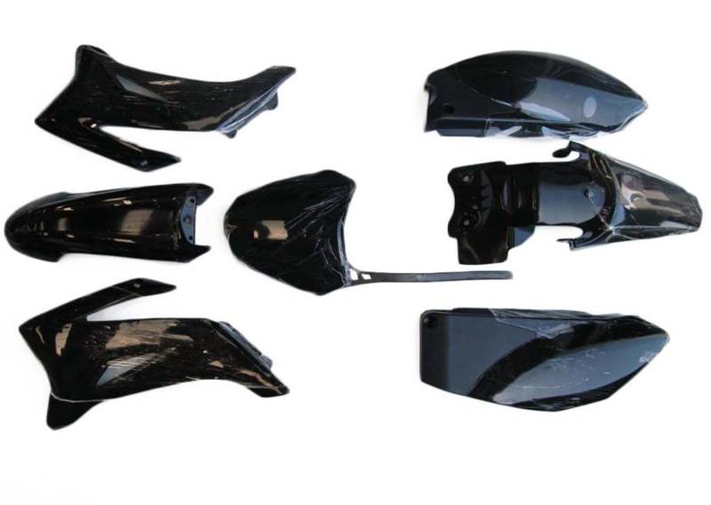 SAWILI SCHWARZES Kunststoff-KOTFLÜGELVERKLEIDUNGS-KIT, for Yamaha, TTR110 TTR 110 Motorradverkleidungs-Kits von SAWILI
