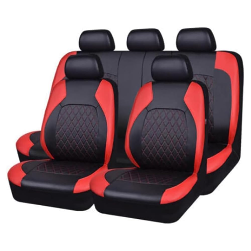 SAXCXCS Autositzbezüge passend für BMW M1 2008-2023 Sitzbezug-Sets Allwetter Sitzkissen Protektoren Zubehör Wasserdicht Bequem Sitzbezüge,D/Red von SAXCXCS