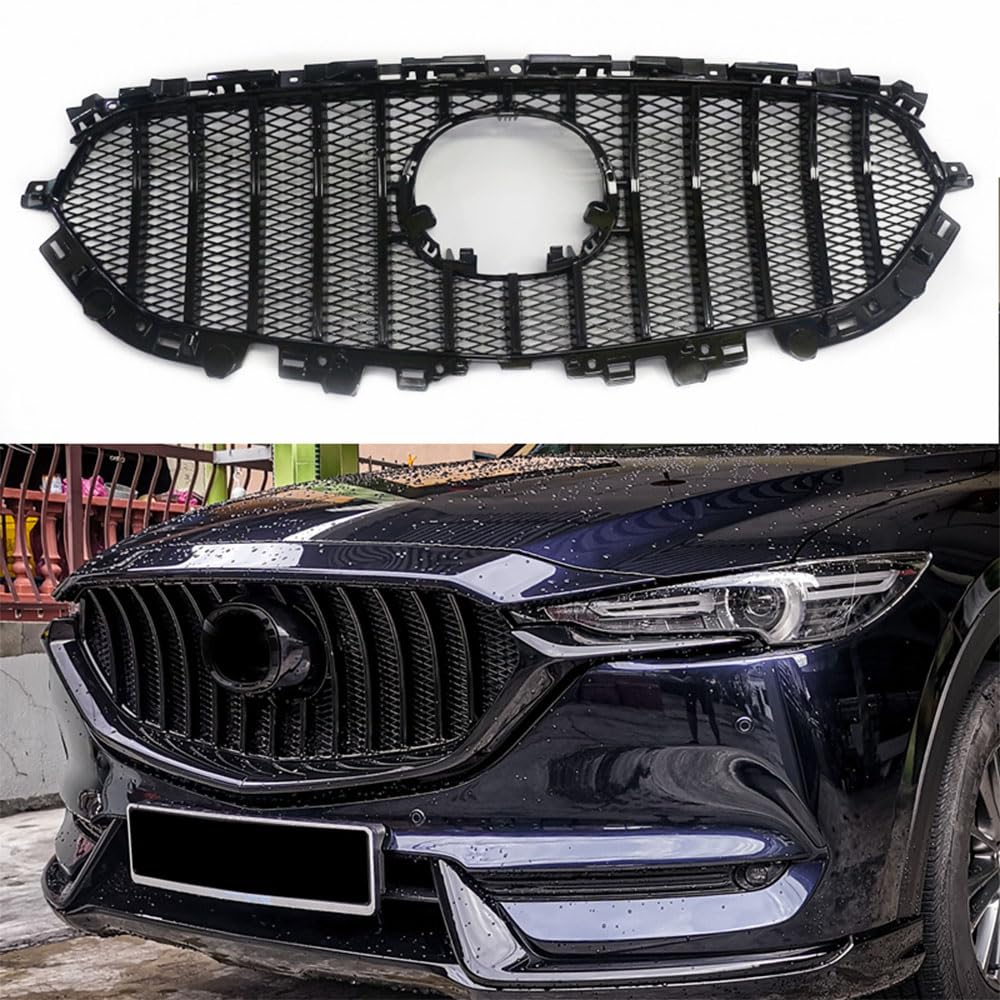 Sport Stil Auto Kühlergrill, für MAZDA CX-5 CX5 2017 2018 2019 2020 Front Kühlergrille zubehör, Passgenau und Wackelt Nicht Einfach Montage,A von SAYINGS