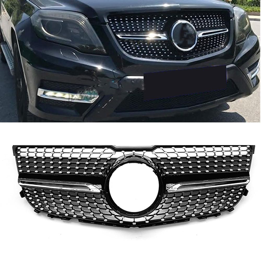 Sport Stil Auto Kühlergrill, für Mercedes Benz GLK Class X204 GLK250 GLK300 GLK350 2013-2015 Front Kühlergrille zubehör, Passgenau und Wackelt Nicht Einfach Montage von SAYINGS