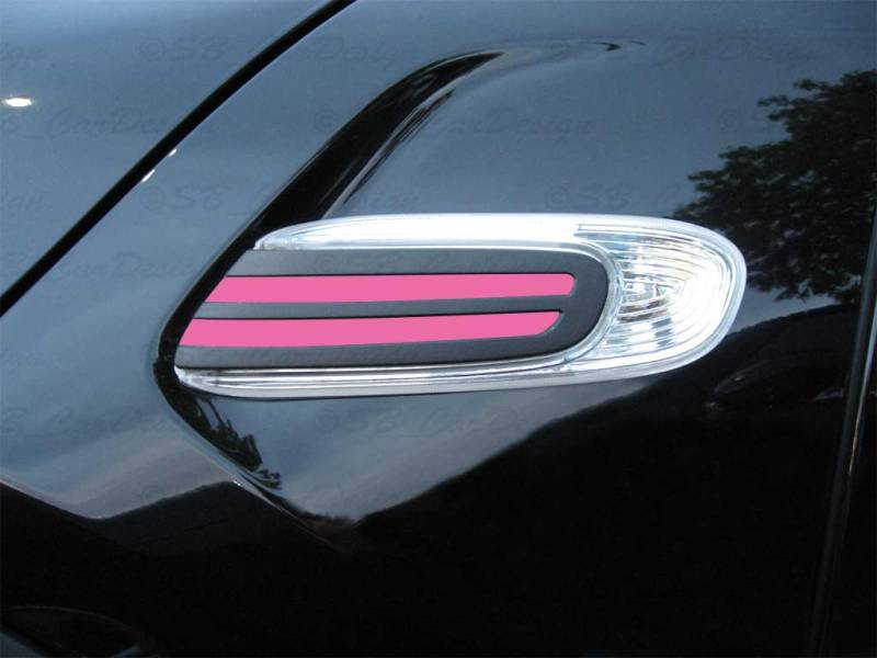 Side Scuttles Stripes Streifen Aufkleber für F55 F56 F57 Mini Cooper (Pink) von SB CarDesign