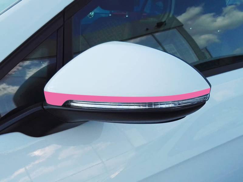 Spiegelstreifen für VW Golf 7 Limo Variant Sportsvan GTI Stripes Außenspiegel (Pink) von SB CarDesign