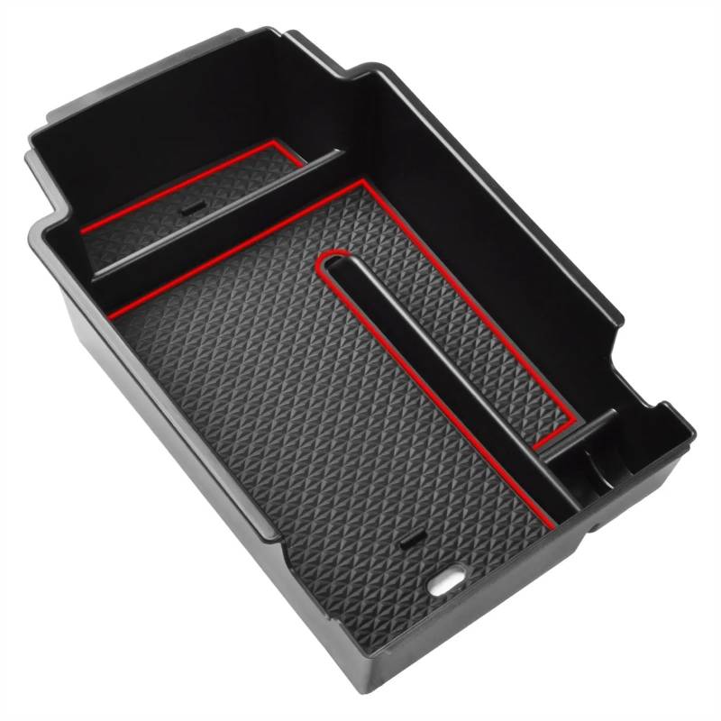 SBBLINWU Auto Armlehne Organizer Kompatibel Mit Chevrolet Für Blazer 2019 2020 2021 2022 Auto-Armlehnen-Aufbewahrungsbox Mittelkonsolen-Organizer Aufbewahrungsbox Containerhalter(Red) von SBBLINWU