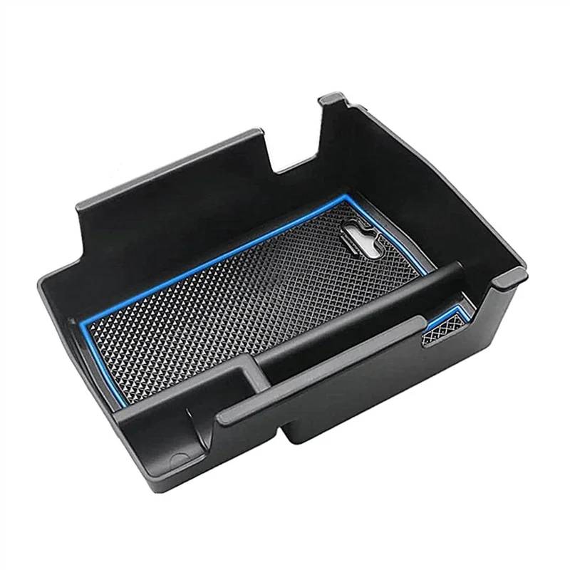 SBBLINWU Auto Armlehne Organizer Kompatibel Mit Jeep Für Compass 2021 2022 2023 Auto-Armlehnen-Aufbewahrungsbox Mittelkonsolen-Organizer Ablagebehälter Innenausstattung(Blue) von SBBLINWU