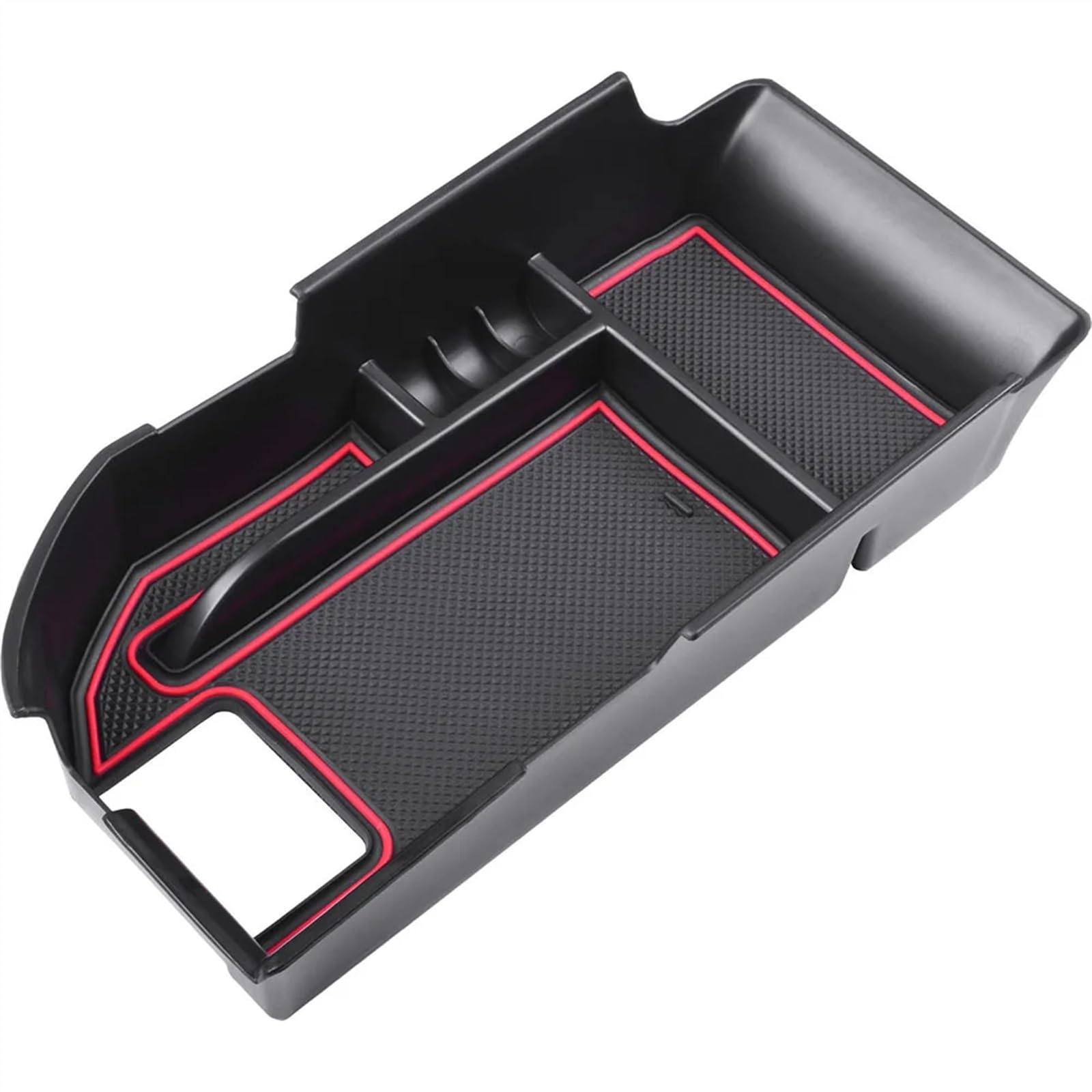 SBBLINWU Auto Armlehne Organizer Kompatibel Mit Toyota Für Camry XLE XSE 2018 2019 2020 2021 2022 2023 Auto-Armlehnen-Aufbewahrungsbox Mittelkonsolenfach Organizer Zubehör(Red) von SBBLINWU