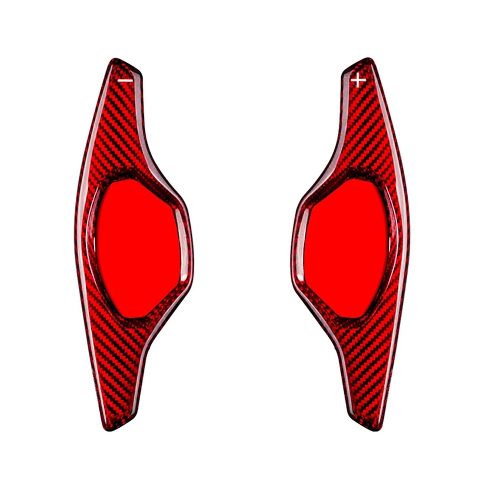 SBBLINWU Erweiterung Paddle Kompatibel Mit Cadillac Für XTS 2013 2014 2015 2016 2017 2018 2019 2020 Echte Kohlefaser Lenkrad-Schaltwippenverlängerung Innenmodifikationen(Carbon Red) von SBBLINWU