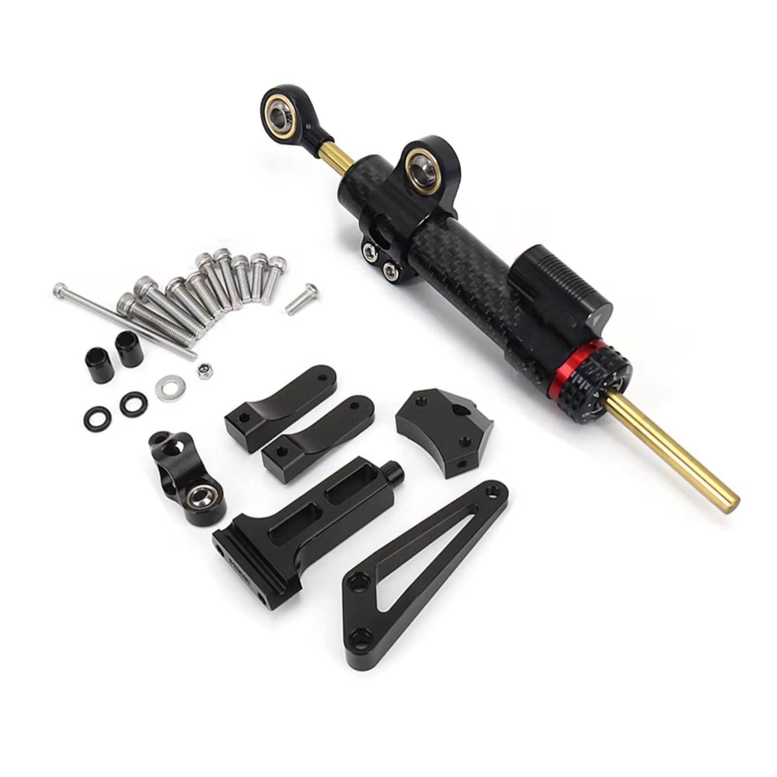 SBBLINWU Motorrad Lenkungsdämpfer Für CB-1300 Für CB 1300 Für CB1300 2003-2011 Motorrad Lenkungsdämpfer Stabilisator Stoßdämpfer Montageunterstützung Linear Kit(Black) von SBBLINWU