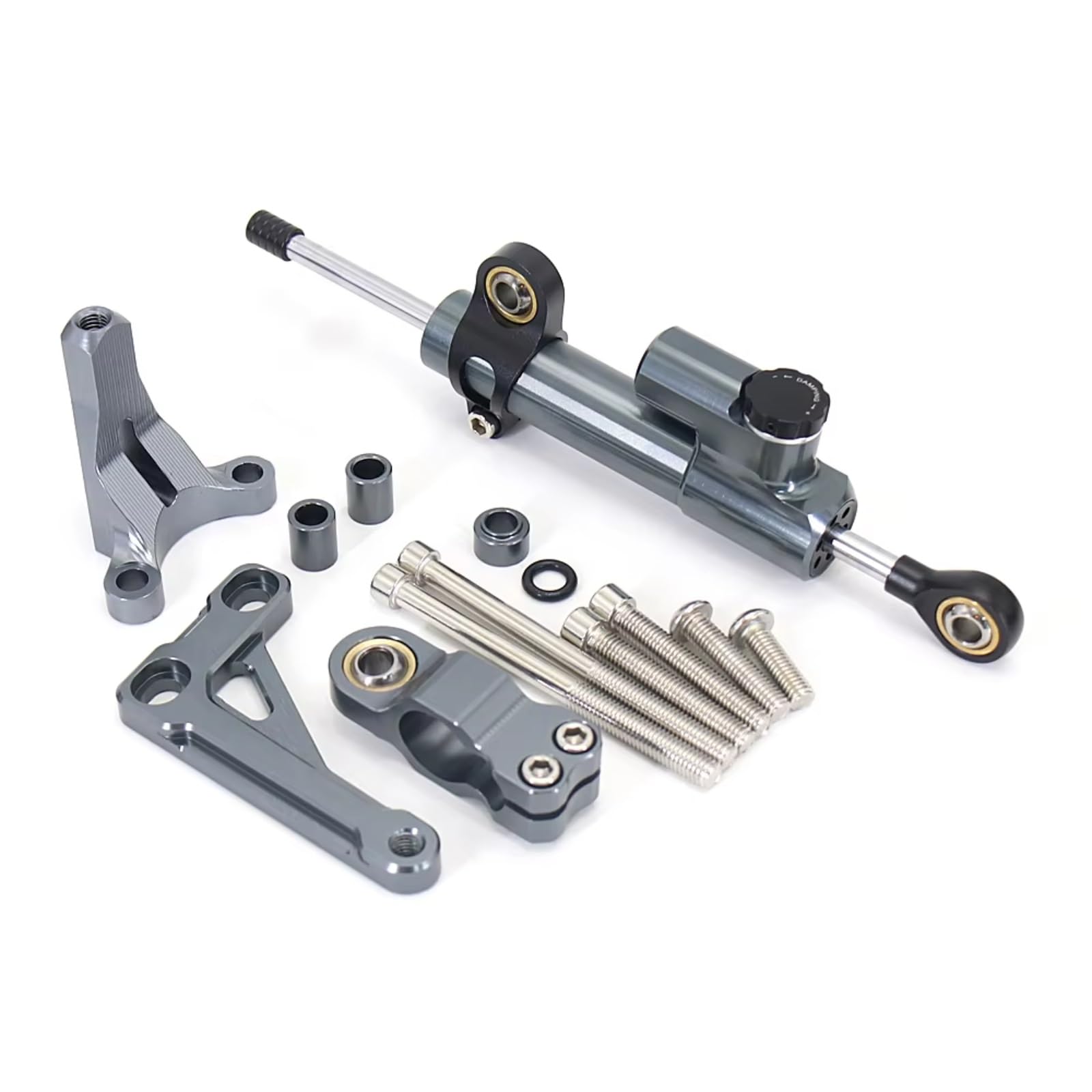 SBBLINWU Motorrad Lenkungsdämpfer Für CB1000R Für CB 1000 R Für CB 1000R 2018 2019 2020 2021 2022 2023 Motorrad Lenkung Stabilisieren Dämpfer Halterung Linear Kit(Gray) von SBBLINWU