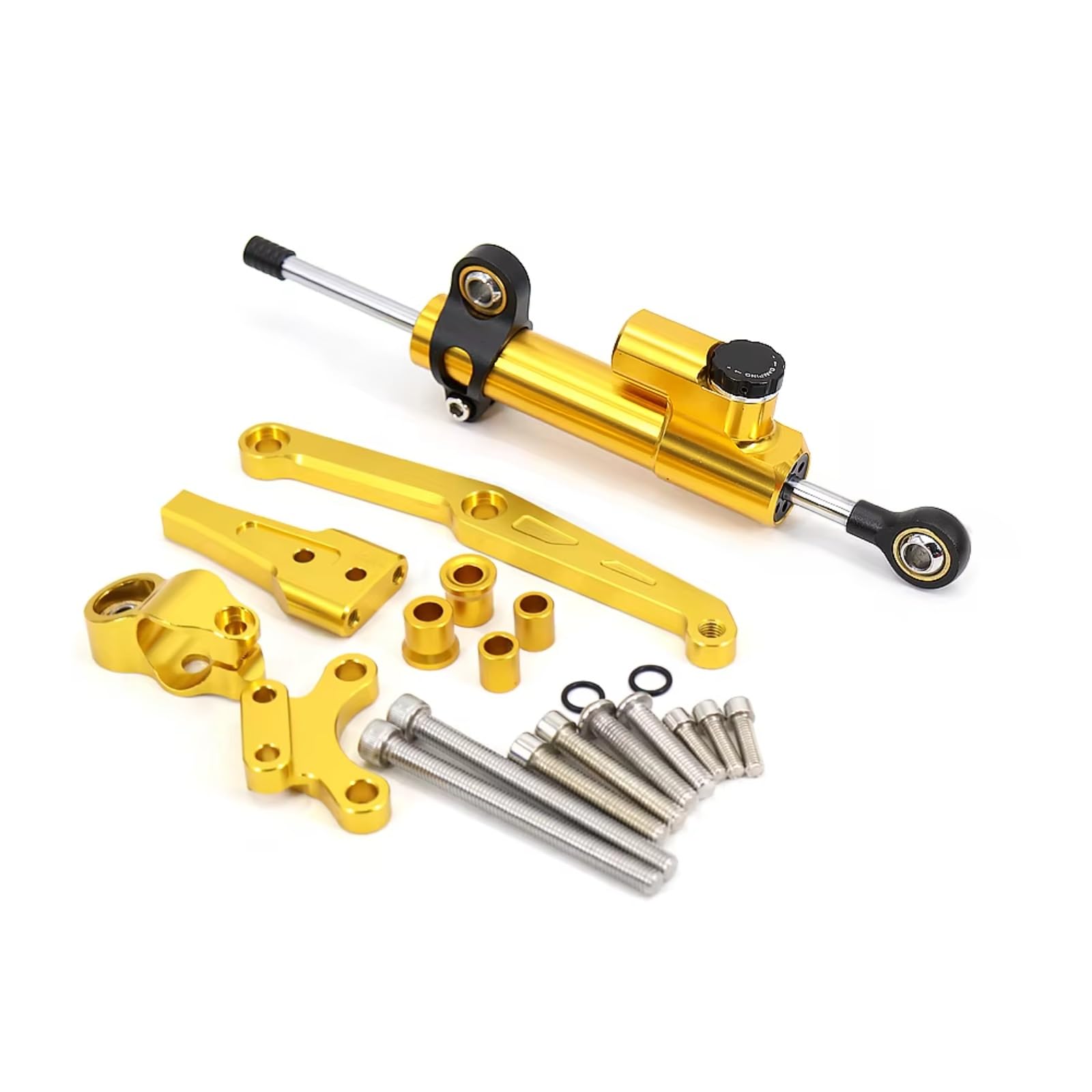 SBBLINWU Motorrad Lenkungsdämpfer Für CB650R Für CB650 R 2018 2019 2020 2021 Motorrad Lenkungsstabilisator Dämpfer Montagehalterung Kit Lenkerstabilisator(Yellow) von SBBLINWU