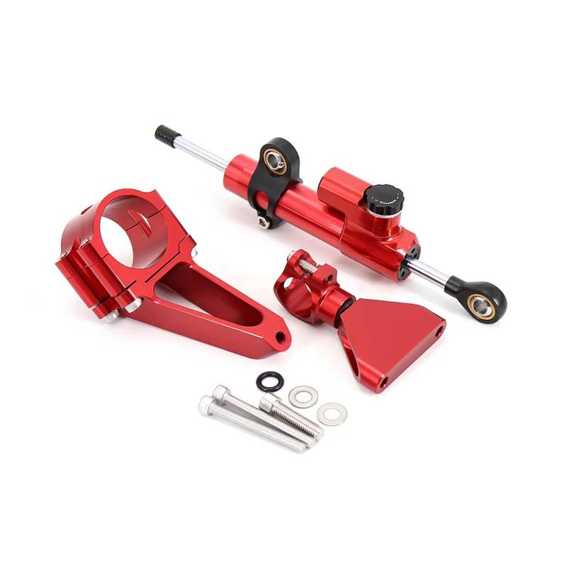 SBBLINWU Motorrad Lenkungsdämpfer Für CBR600 Für CBR 600 Für F4i 1999 2000 2001 2002 2003 2004 2005 2006 2007 Motorrad Lenkung Stabilisieren Dämpfer Halterung Montieren(Red) von SBBLINWU