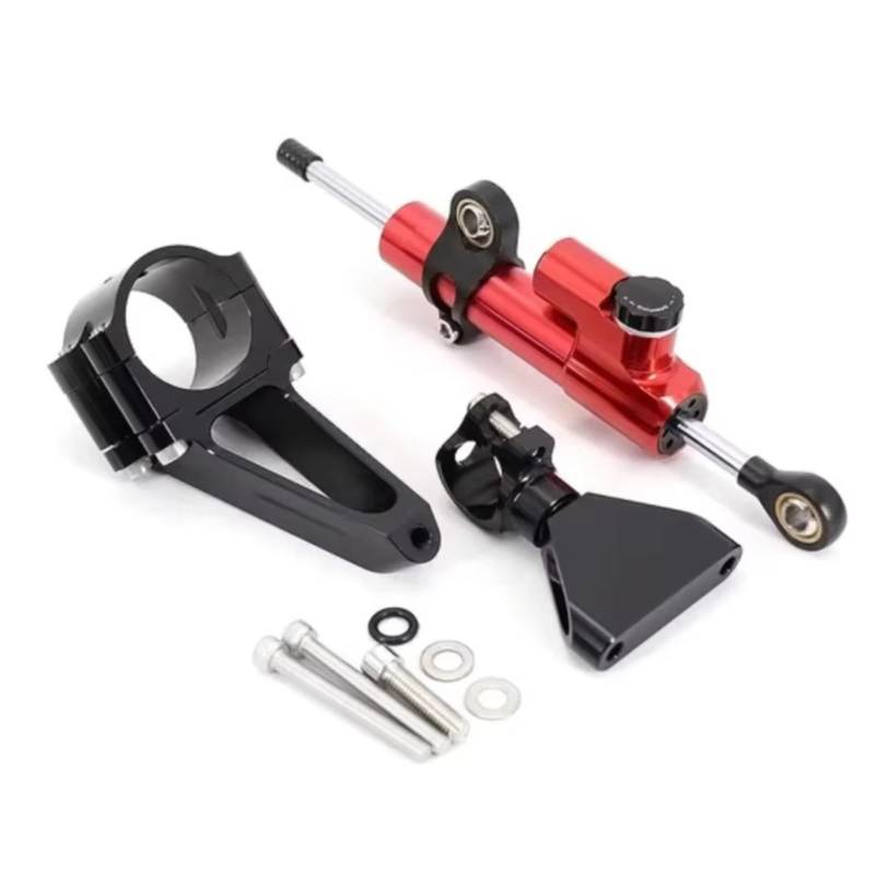 SBBLINWU Motorrad Lenkungsdämpfer Für CBR600 Für F4i 1999 2000 2001 2002-2007 Motorrad Lenkung Stabilisieren Stabilisieren Dämpfer Linear Stoßdämpfer(Black-Red) von SBBLINWU