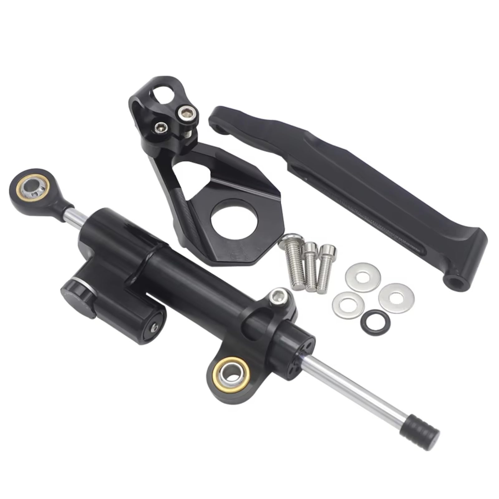 SBBLINWU Motorrad Lenkungsdämpfer Für CBR600RR Für CBR-600RR Für CBR600 RR 2005 2006 Motorrad Stabilisator Lenkung Dämpfer Halterung Halterung Einstellbare Kits(Black) von SBBLINWU