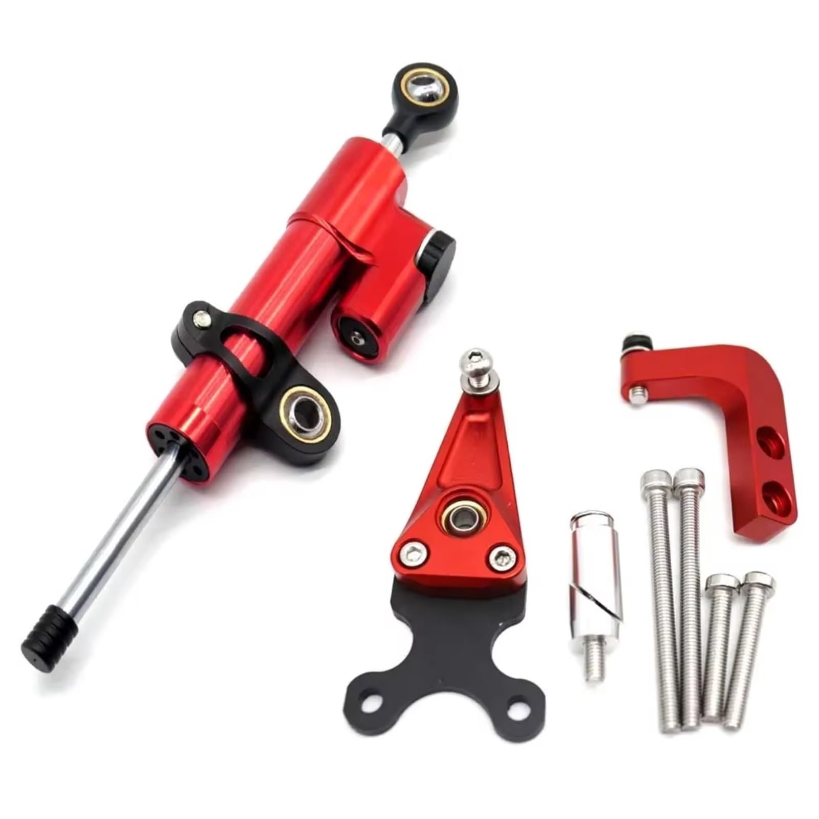 SBBLINWU Motorrad Lenkungsdämpfer Für CBR650R Für CBR 650R 2019 2020 2021 2022 2023 Motorrad Lenkung Stabilisieren Dämpfer Halterung Linear Stoßdämpfer Zubehör(Red) von SBBLINWU