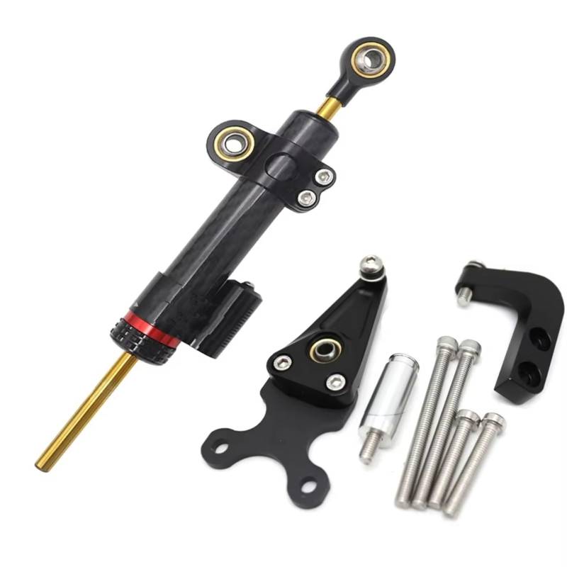 SBBLINWU Motorrad Lenkungsdämpfer Für CBR650R Für CBR 650R 2019 2020 2021 2022 2023 Universal Motorrad Lenkung Stabilisieren Dämpfer Halterung Linear Stabilisator(Black) von SBBLINWU