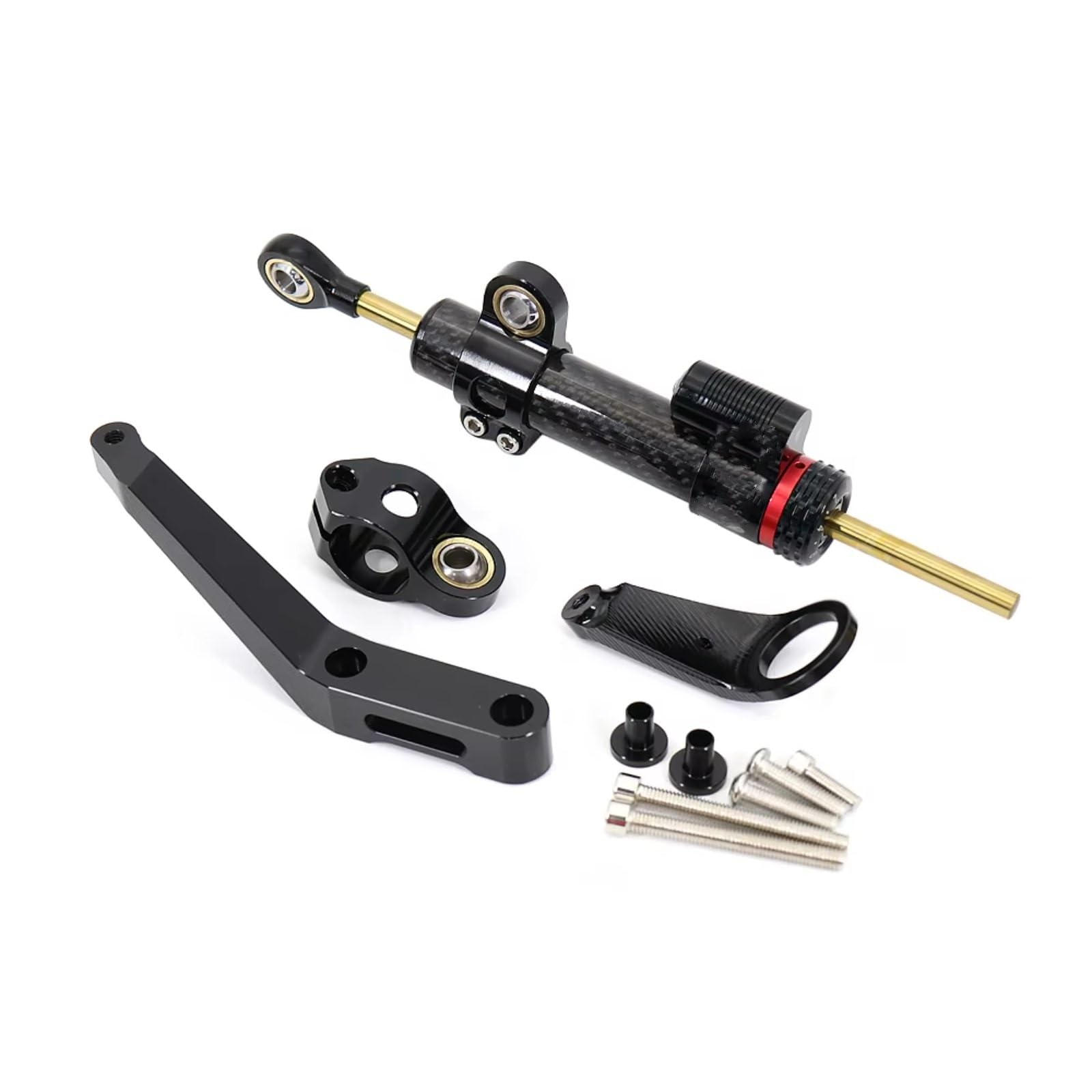 SBBLINWU Motorrad Lenkungsdämpfer Für CBR954RR Für CBR 954 RR 2002 2003 Motorrad Einstellbare Lenkung Stabilisieren Dämpfer Montage Halterung Lenker Kit(Black) von SBBLINWU