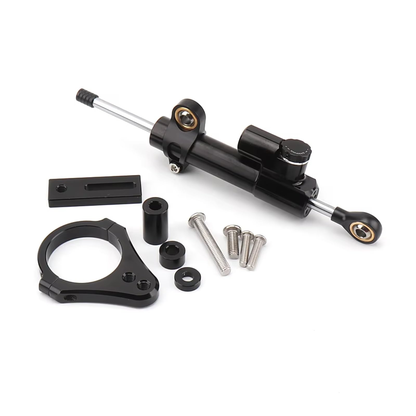 SBBLINWU Motorrad Lenkungsdämpfer Für Straße Für Triple Für 765 R S RS Für 765RS Universal Motorrad Lenkung Stabilisieren Dämpfer Halterung Montieren Dämpfer Lenkung Halterung Linear(Black) von SBBLINWU